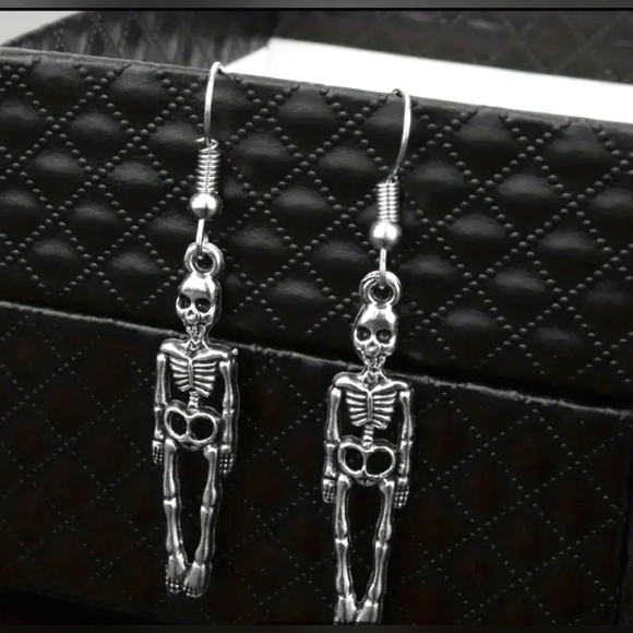 Skeleton Pierced Earrings - Picture 2 of 2